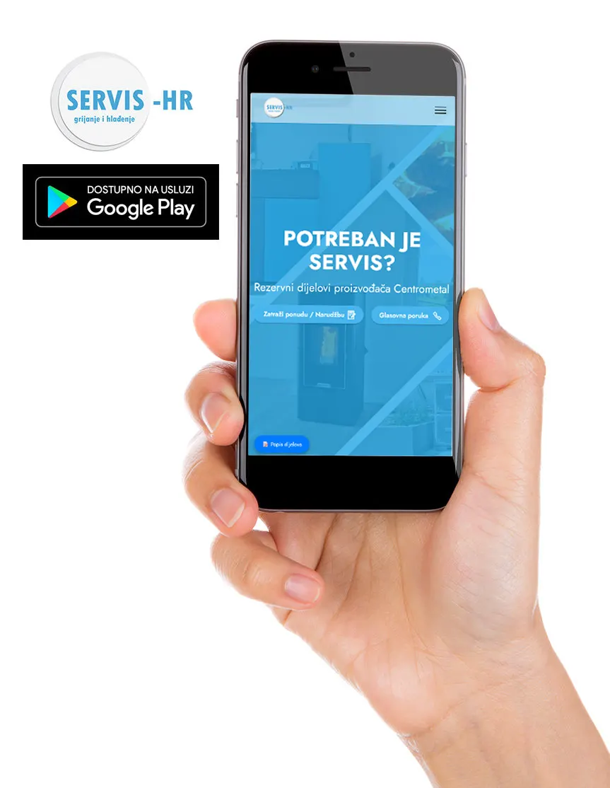 SERVIS-HR Dostupno na GooglePlay Rezervni dijelovi Centrometal